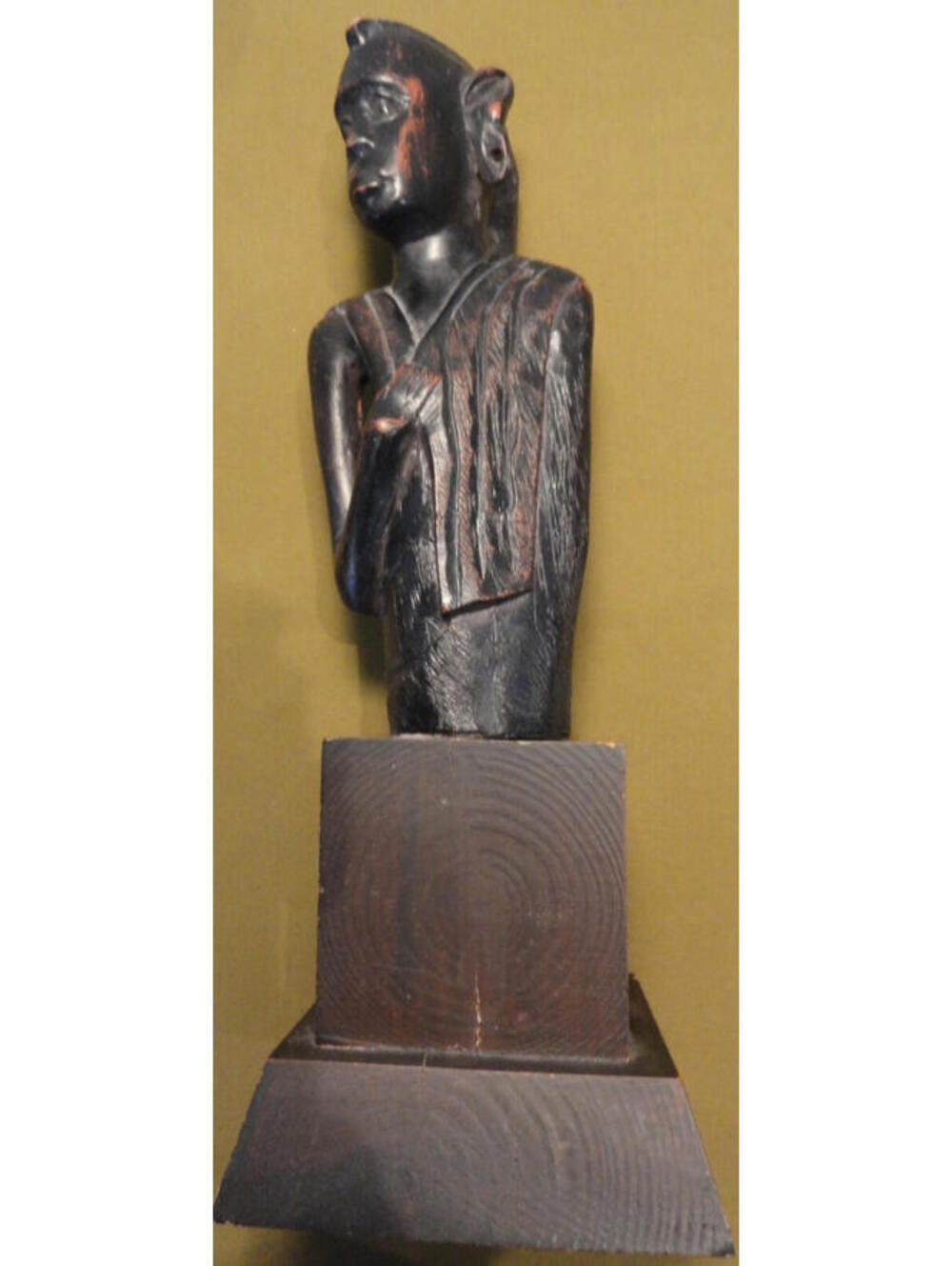 RARE AFRICAN HAND WOODCARVED IDOL STATUE WOOD TRIBAL SCULPTURE BUST EXOTIC